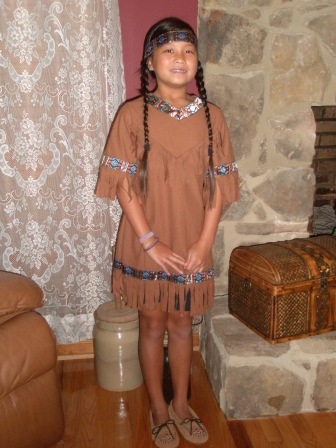 Kasen as Pocahontas for book character day